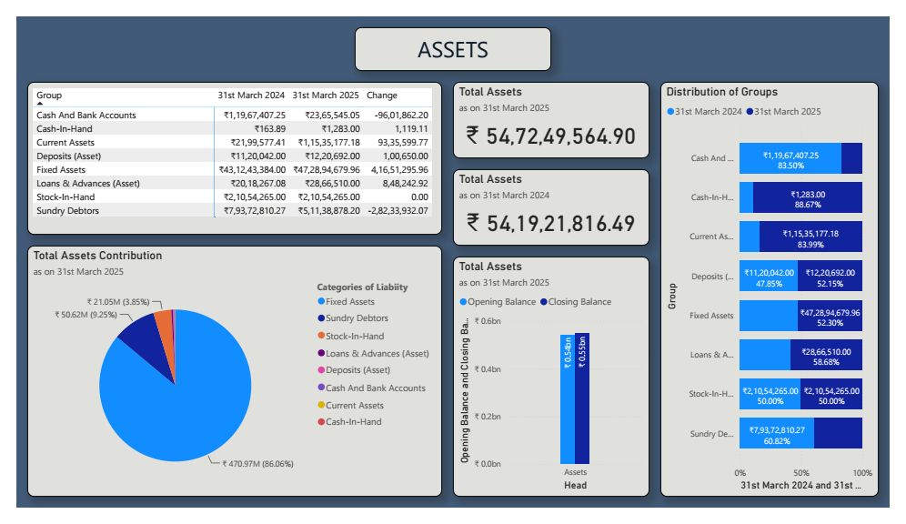 Automated financial statement dashboard view 2